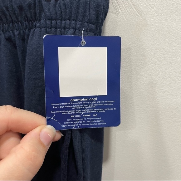 Champion Men’s Open Bottom Jersey Pants Large Blue - Picture 6 of 10